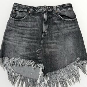 Free People - We The Free Maverick Frayed Denim Skirt 26 Distressed